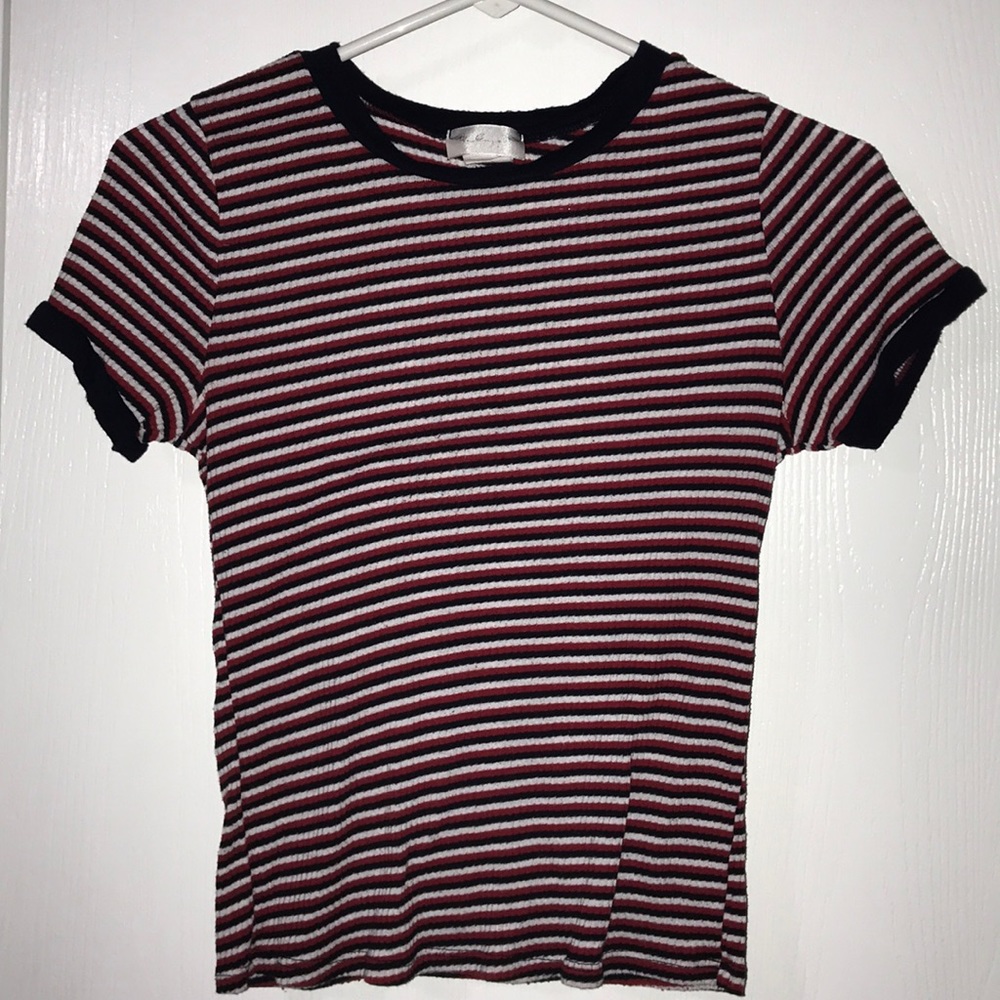 A nicely fitted striped shirt